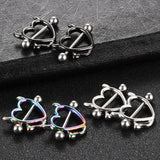 1Pair Stainless Steel Nipple Rings Piercing