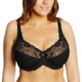 DELIMIRA Women's Plus Size Minimizer Lace Bra Full Coverage Underwire Unlined Floral