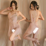 Sexy Transparent Cheongsam Imperial Concubine Style Pajamas