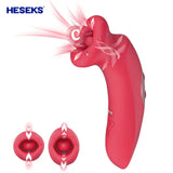 Realistic Mouth Vibrator with 10 Tongue Vibrating and Sucking Modes G Spot Massager Clitoral and Nipple Stimulator