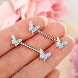 Stainless Steel Butterfly Nipple Piercing