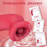 Realistic Mouth Vibrator with 10 Tongue Vibrating and Sucking Modes G Spot Massager Clitoral and Nipple Stimulator