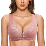 Front Close, No Steel Ring French T Back Seamless Unlined Bra