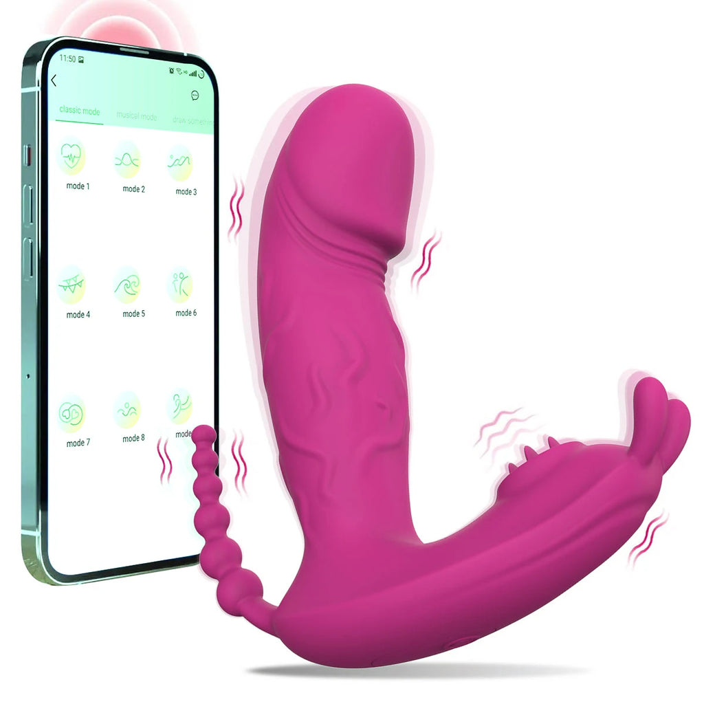 Wearable Sex Toy Vibrator Dildo 3 in 1 Panties Masturbator G Spot Clit TittyBling.com Wearable Sex Toy Vibrator Dildo 3 in 1 Panties Masturbator G Spot Clit TittyBling.com