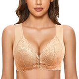 Front Close, No Steel Ring French T Back Seamless Unlined Bra