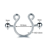 1Pair Stainless Steel Nipple Rings Piercing